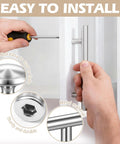 30 Piece Stainless Steel Cabinet Pulls And Knobs Set In Silver Matte Finish installation with screwdriver