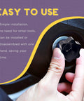 M8 X 30 Hex Shaped Star Knob Clamping Kit with Male Thread being installed, showing ease of use for tool-free clamping with one hand.