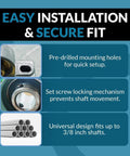 Image showing easy installation instructions for UCP204-12 pillow block bearing pack of 10 with 3/4 inch bore.