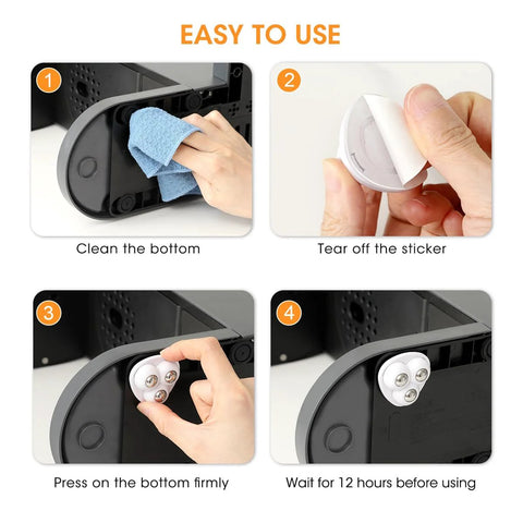 Steps to install Self Adhesive Caster Wheels 8 Pack Small Furniture Sliders And Appliance Rollers with Swivel 360 Degrees