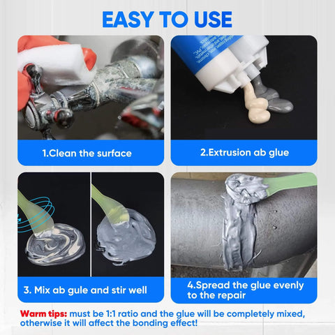 Step-by-step usage guide for Heavy Duty Epoxy Adhesive For Metal, Plastic, Ceramic, Wood And Glass, Waterproof, Sets In Five Minutes