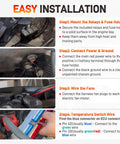 Easy installation steps for Dual Speed Electric Fan Control Wiring Harness Kit With Relay For GM Trucks And SUVs 1999 To 2007 Retrofit