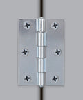 2-1/2 Inch Utility Hinge Zinc Plated Steel 2 Pack Square Corner Non Removable Pin with Screws for Cabinets Doors and Chests