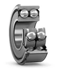 SKF Bearing 3310 A2ZNR C3 Deep Groove Ball Bearing With Two Shields And Snap Ring Groove, visible side view of steel ball bearing