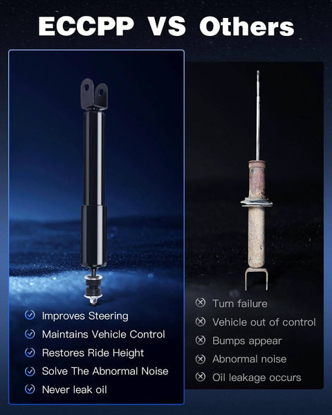 ECCPP new shock absorber vs old worn shock absorber comparison