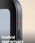 Close-up of Latest 11 Inch Smart Display With Full HD Touchscreen edge, privacy control button visible, in graphite color.