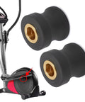Replacement Roller Wheels For Eclipse 1100HR A Elliptical Pair with Enhanced PU and Spiral Grooved Bronze Bushing next to elliptical machine