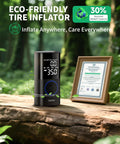Eco-friendly Portable Cordless Tire Inflator With Dual Hose System, 160 PSI Auto Air Pump for Cars with LED light and digital gauge