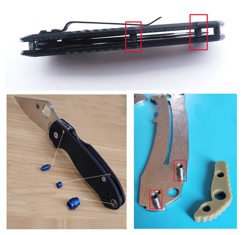 Backspacer Standoff Pins Kit For EDC Folding Knives CNC Machined Stainless Steel 416 Pivot Pins and Fasteners Pack of 10