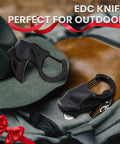 Compact Pocket Knife For Valentines Day Gifts For Him, Everyday Carry EDC Box Cutter on backpack with hat, gift ribbon