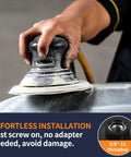 5 Inch Hook And Loop Pad For Angle Grinder with 50 Discs used on metal surface
