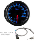 GlowShift Diesel Gauge Package For Ford Super Duty F250 F350 1999 2007 6.0L 7.3L Power Stroke with EGT gauge and probe displayed