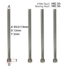Straight Ejector Pin Set 65Mn Round Tip For Plastic Injection Molding 6x150mm 7 Pieces showing key dimensions and steel grades