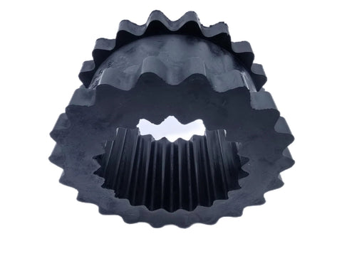 Elastomer 5J Coupling Sleeve 5JE for S Flex Sure Flex Gear, visible from front, 2.94 inch OD, 1.56 inch length, 240 inch lbs torque.
