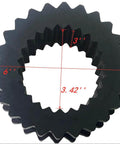 Elastomer Coupling Sleeve for S-Flex 9JE Sure Flex Solid Design 6 Inch OD 3.42 Inch ID 2340 InLb Torque For Compressors, top view