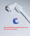 Push To Connect Quick Connector Male Adapter Elbow And Straight Fittings Three Eighths Inch NPT Thread To One Quarter Inch Tube