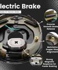 Heavy Duty 3,500 Lb Trailer Axle Kit With Spindle 84 Ten Inch Hub Drum 5 On 4.5 Inch Bolt Pattern Left And Right Electric Brakes