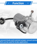 Electric Brake Vacuum Pump For Cadillac CTS 2008 To 2014 And STS 2008 To 2011 Camaro 2010 To 2015 Caprice 2016 To 2017 HHR 2008 To 2010 Volvo C30 C70 S40 V40 V50 Pontiac Solstice Aluminum Alloy Silver Tone 1 Piece Beefed Up Performance By VekAuto