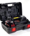 Electric Car Jack 5 Ton 12V Floor Jack With Inflator Pump Portable Hydraulic Lift in open case with LED light