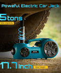 Beast 3 In 1 Electric Car Jack Kit With 5 Ton 12V Hydraulic Floor Jack Impact Wrench And Tire Inflator Pump For SUV MPV Sedan Truck 17 Inch Lift Range Built For Quick Tire Changes And Garage Repairs Seesii lifting car.