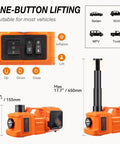 Diagram of 5-Ton Electric Car Jack Kit With Hydraulic Lift, Tire Inflator, And Impact Wrench, suitable for sedans to trucks