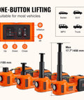 5 Ton Electric Car Jack With Built In Inflator Pump And LED Light For Cars SUVs And Trucks Hydraulic Lift 6.1 To 17.7 Inches