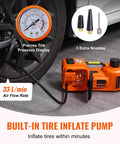 Heavy Duty 5 Ton Electric Car Jack Kit With Built In Inflatable Pump, LED Light And Electric Impact Wrench For SUVs and Trucks