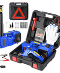 Powerful 5 Ton 12V Electric Car Jack Kit With Built In Inflator And Impact Wrench Heavy Duty Hydraulic Floor Jack in case