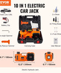 5 Ton Electric Car Jack With Built In Inflator Pump And LED Light For Cars SUVs And Trucks Hydraulic Lift 6.1 To 17.7 Inches