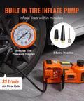 5 Ton Electric Car Jack With Built In Inflator Pump And LED Light For Cars SUVs And Trucks Hydraulic Lift 6.1 To 17.7 Inches in use