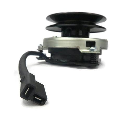 Side view of Electric Clutch Replacement for Craftsman174509, 140923 with pulley and wiring harness visible