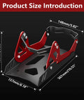 Heavy Duty Electric Dirt Bike Wheel Chock and Trailer Stand 1800 Lb Capacity Universal 8 To 21 Inch Wheel with dimensions
