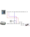 Wiring diagram for Heavy Duty 12V DC Electric Door Strike Lock With Fail Safe And Fail Secure Modes for access control systems.
