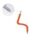 Close-up of Electric Drill Universal Joint with 300mm orange flexible shaft showing connection for hand drill and screwdriver.