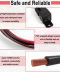 Dual 12V Electric Fan Relay Kit With 40A Relays And 185 Degree Thermostat Switch wiring harness and relay close-up