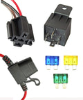 Heavy Duty Electric Fan Wiring Kit With Thermostat Relay And Temperature Sensor Switch For Radiator Cooling, 40 Amp Waterproof Relay Kit