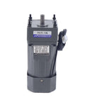 Front view of the Electric Gear Motor 110V 90W 5K Electric Single-Phase High Torque AC Gear Reducer Motor showing its housing and specifications label.