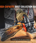 Powerful 710W handheld planer delivers 16500 RPM for fast, precise wood smoothing with 3-1/4 inch cut width and dust bag.