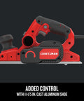 Side view of Electric Handheld Planer With 6 Amp Motor For Fast Smooth Planing In Wood Plastics And Composites Including Cabinets Trim