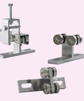 Electric Hoist Installation Roller Trolley 4 Wheel Trolley Assembly Silent for use with 1-5/8" Wide Strut Channel Silver 1-pack