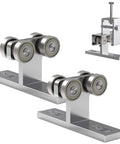 Electric Hoist Installation Roller Trolley 4 Wheel Trolley Assembly Silent for use with 1-5/8" Wide and All 1-5/8" or Taller Strut Channel (Silver 2)