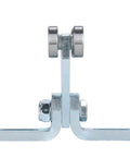 Efficient electric hoist trolley with six wheels for smooth garage lifts, compatible with 1-5/8 inch wide strut channel shown