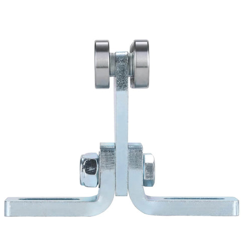 Efficient electric hoist trolley with six wheels for smooth garage lifts, compatible with 1-5/8 inch wide strut channel shown