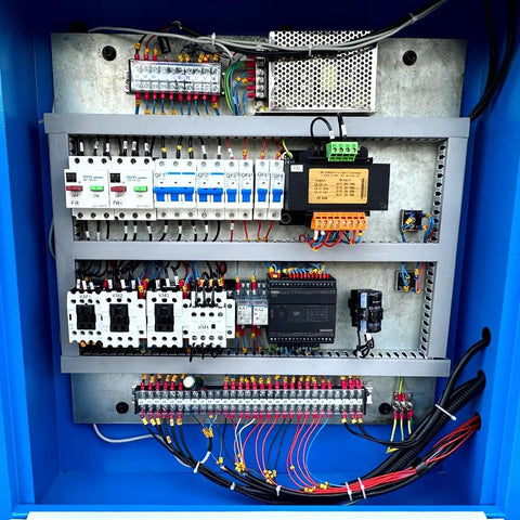 Control panel of 7HP Programmable Electric Hydraulic Tube And Pipe Bender With 3 Inch And 2-3/8 Inch Dies Included PLC Controlled Machine