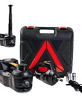 5 Ton Electric Hydraulic Car Jack Kit With Seventeen Point Seven Inch Lift Portable 12V Floor Jack Includes Impact Wrench Tire Inflator Pump And LED Work Light For SUVs Sedans Trucks Built For Quick Tire Changes And Repairs