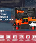 Electric Car Jack Kit With Hydraulic Lift And Dual Power Mode, Bright LED Light, And Built In Tire Inflation for quick lift.