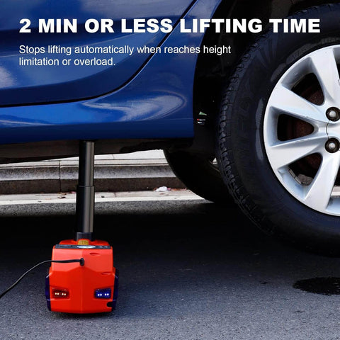 5 In 1 Electric Hydraulic Car Jack Kit With 12V Floor Jack Impact Wrench Tire Inflator Pump And LED Light For SUV And Sedan Tire Change Lifting Height 6 To 17.7 Inches Portable Hydraulic Car Jack lifting SUV