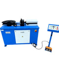 7HP Programmable Electric Hydraulic Tube And Pipe Bender With 3 Inch And 2-3/8 Inch Dies Included PLC Controlled Machine in blue