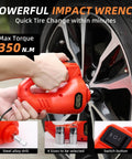 Close-up of impact wrench in 5 Ton Electric Car Jack Kit With 12V Hydraulic Floor Jack Built In Impact Wrench And Tire Inflator LED Light