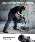 Worker using Demolition Hammer 1400W Electric Jack Hammer Heavy Duty Concrete Breaker 2900 BPM for construction work